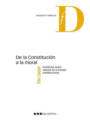 cover image of De la Constitución a la moral
